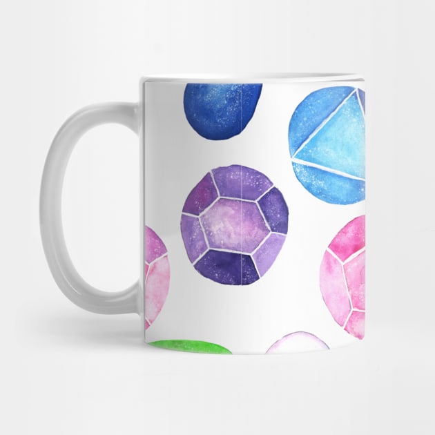 watercolors gemstones universe by lezettern